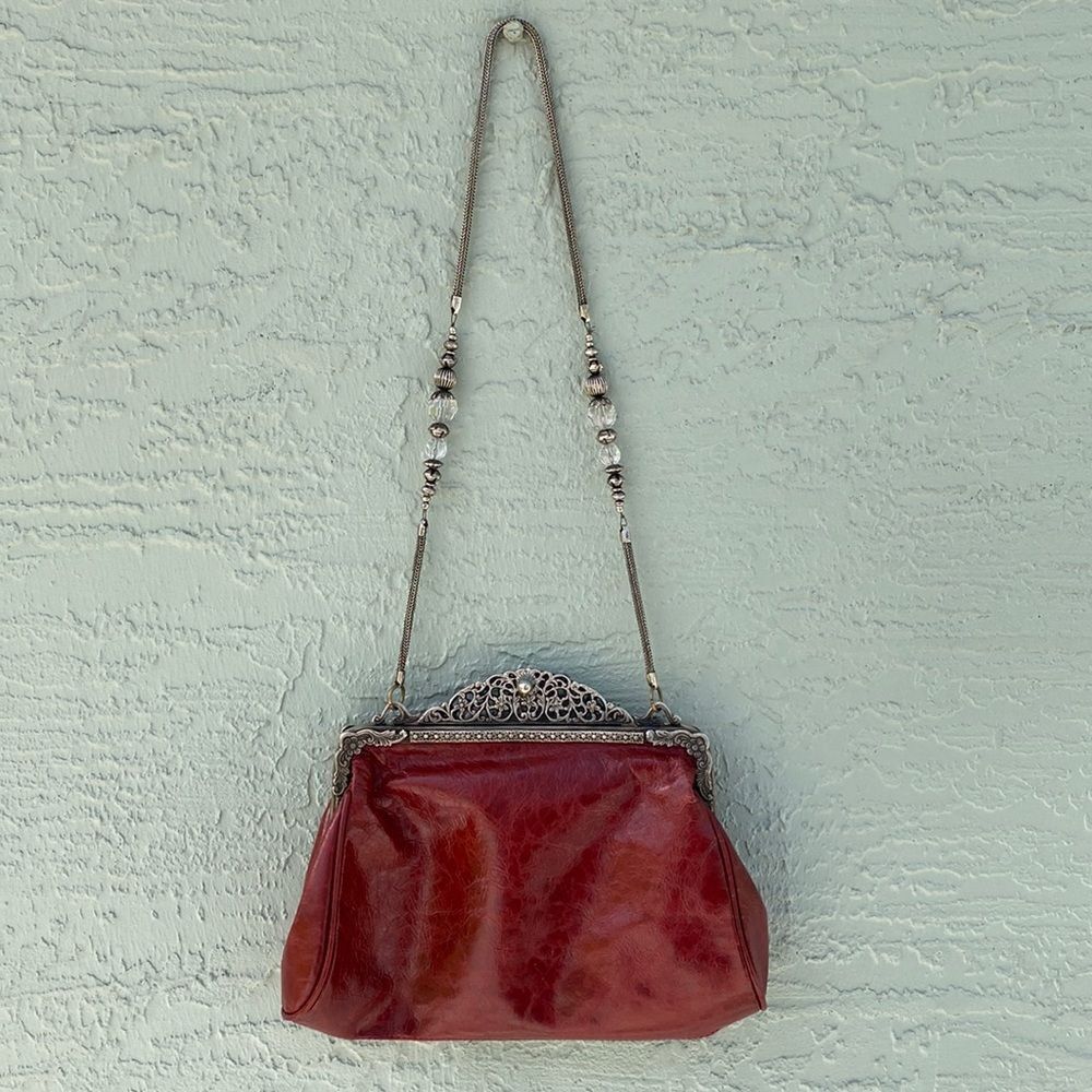 Unique Leather Beaded Purse - Picture 2 of 16
